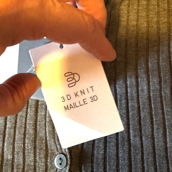 Mame Kurogouchi and Uniqlo collab 3D knit ribbed long cardigan NWT - Picture 9 of 12